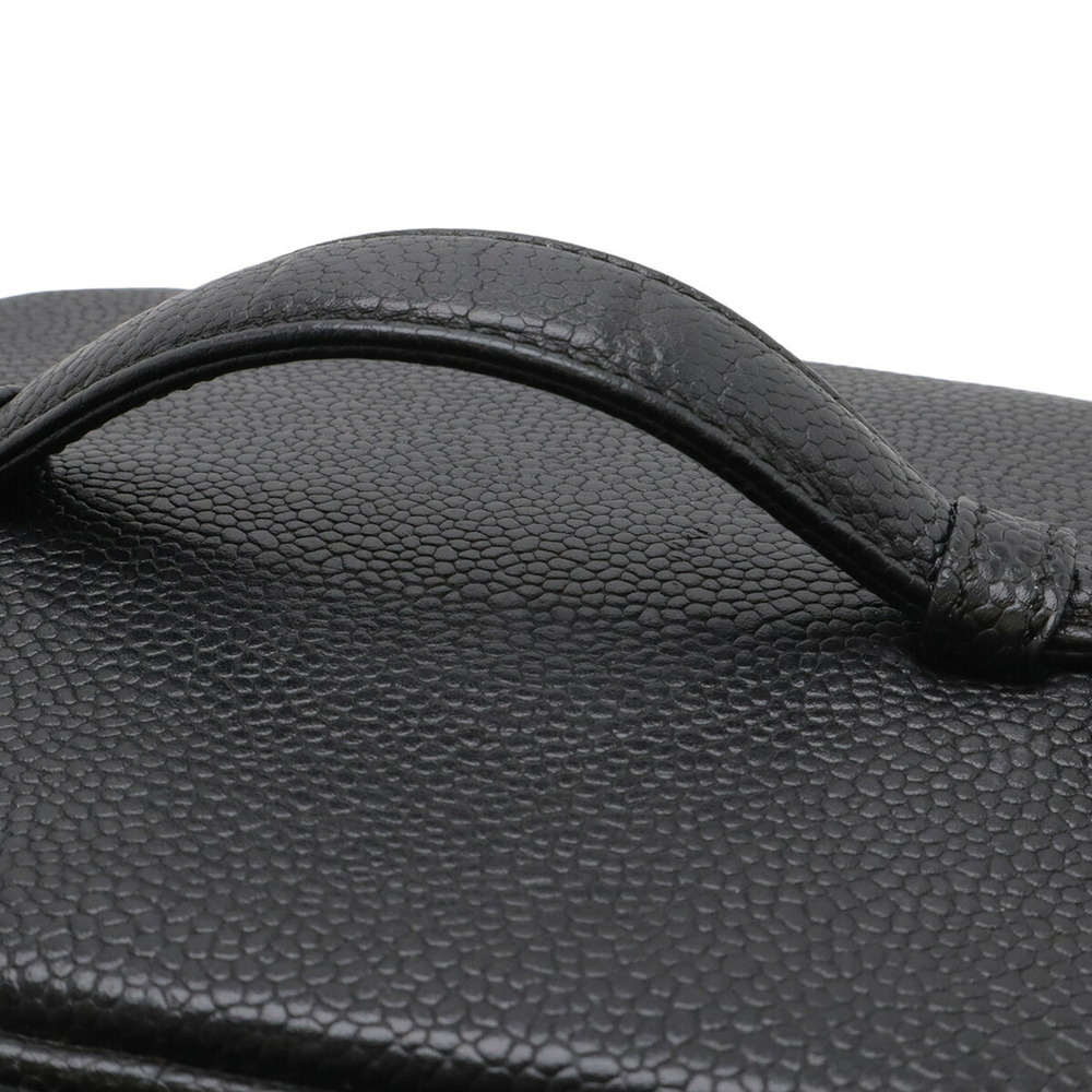 CHANEL Black Caviar Leather Logo Pouch - Picture 6 of 10